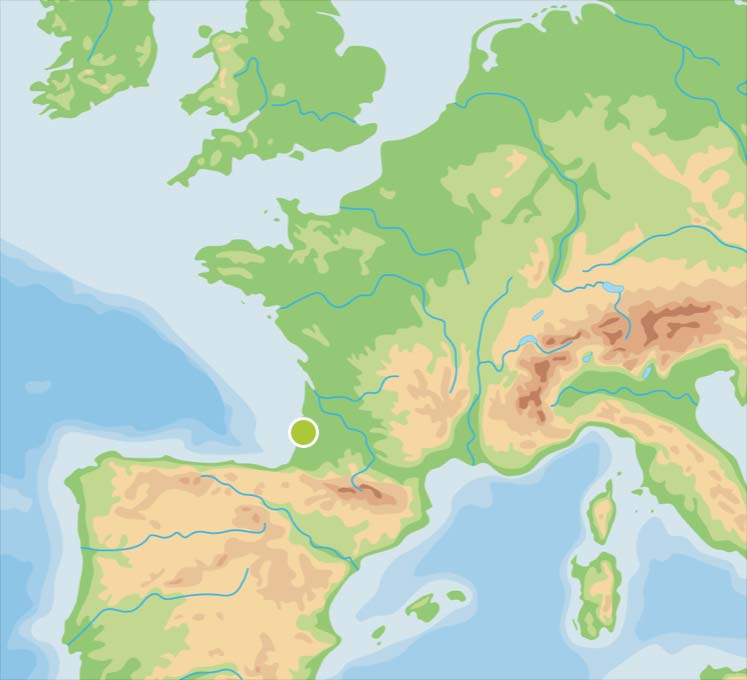 Mapa Francia Landas Senyan